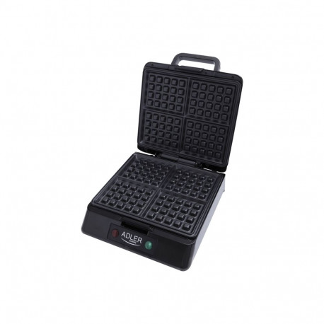 Adler | Waffle maker | AD 3036 | 1500 W | Number of pastry 4 | Belgium | Black