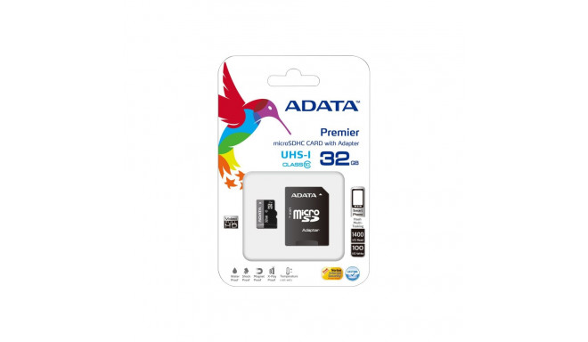 ADATA | Premier UHS-I | 32 GB | SDHC | Flash memory class 10 | SD adapter