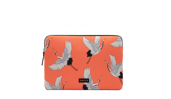 Casyx | SLVS-000006 | Casyx for MacBook | Fits up to size 13 ”/14 " | Sleeve | Coral Cranes | Waterp