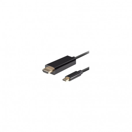 Lanberg USB-C–HDMI kaabel, 1 m, 4K/60Hz, must
