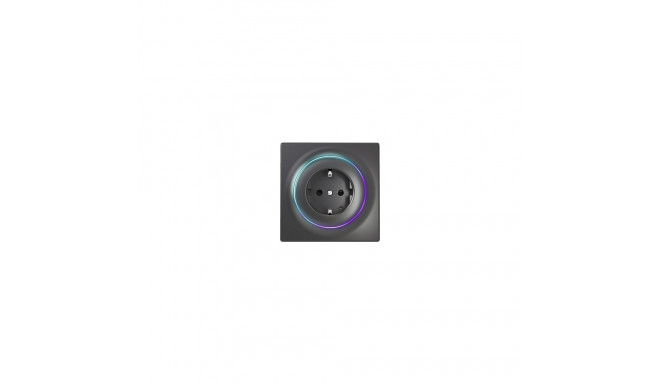 FIBARO Walli Outlet type F, Black Z-Wave EU | Fibaro