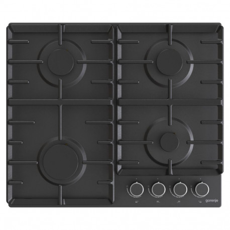 Gorenje | Hob | G642AB | Gas | Number of burners/cooking zones 4 | Rotary knobs | Black