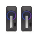 Genesis | Computer Speaker | Helium 100BT RGB | Bluetooth | Silver/Black | Ω | Gaming Speakers | Wir