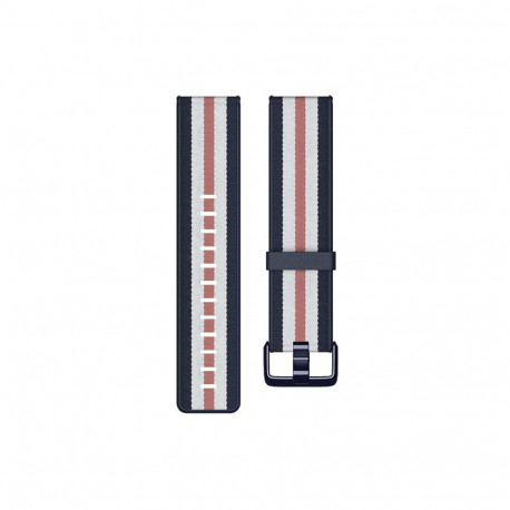 Fitbit | Versa-Lite Woven Hybrid Band, large, navy/pink | The Fitbit Versa woven hybrid band is made