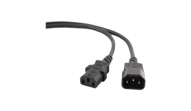 Cablexpert PC-189-VDE toitepikenduskaabel 1,8 meetrit must C14 pistikupesa C14 pistikupesa
