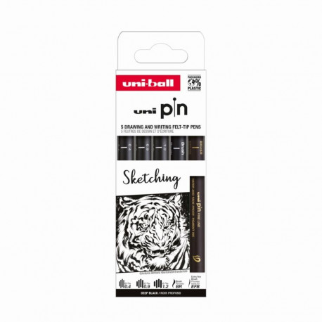 Tindipliiats Uni Pin komplekt Sketching, 5 pliiatsit