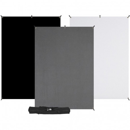 Westcott X Drop 3 Pack Backdrop Kit (5' x 7')
