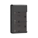 Westcott NP F970 Dual Battery Pack with Charger (2 pack L Series 7.4V 6600mAh 48.8Wh)