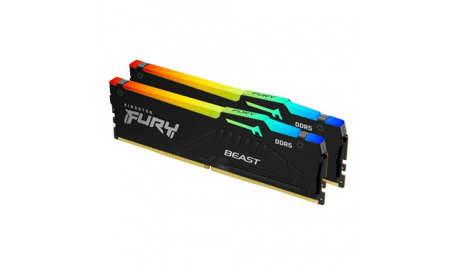 Kingston Fury Beast 16GB DDR5, 6000 MHz, CL36, 288-Pin, DIMM Kit (8GB x 2) | Kingston | 16 GB | DDR5