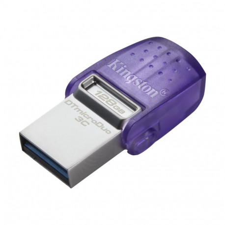 Kingston DataTraveler DT Micro Duo 3C 128 GB USB Type-C ja Type-A lilla
