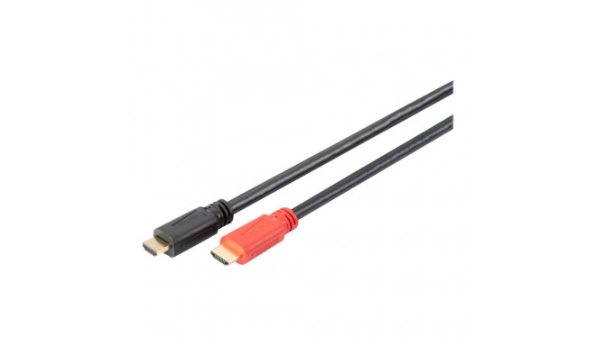 Digitus kõrge kiirusega HDMI kaabel signaalivõimendiga DB-330118-100-S HDMI isane (tüüp A) HDMI isan