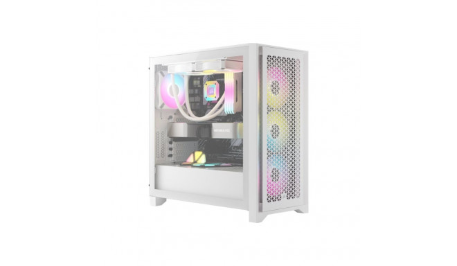 CORSAIR iCUE 4000D RGB Airflow keskklassi korpus tõeline valge