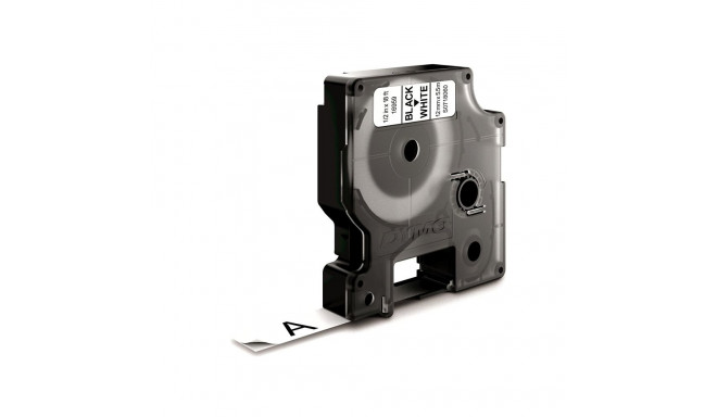 Kleepkirjalint Dymo 12mm, must/valgel D1 Tape 16959 5.5m