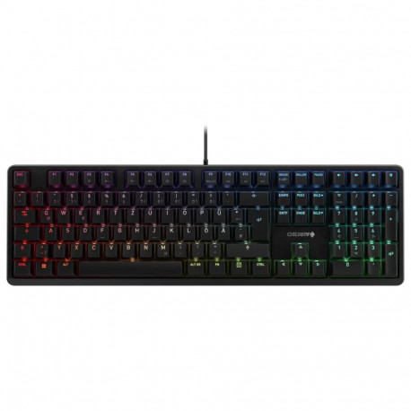 klaviatuur G80-3000N RGB DE-klahvistik Cherry MX Silent Red, must