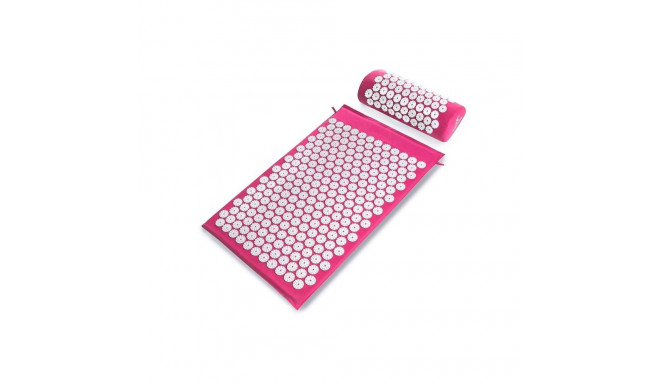 Punktimassaaži matt padjaga MM-001 Acupressure Mat with Pillow, roosa