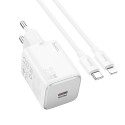 HOCO wall charger Type C + cable Type C to Lightning QC PD 20W N40 white