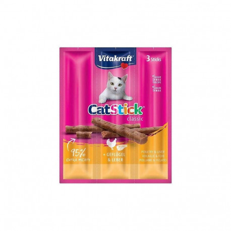 VITAKRAFT CatStick Mini linnulihaga ja maksaga kassimaius 3 tk