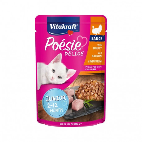 VITAKRAFT POESIE DELICE JUNIOR kalkuni märg kassitoit 85 g