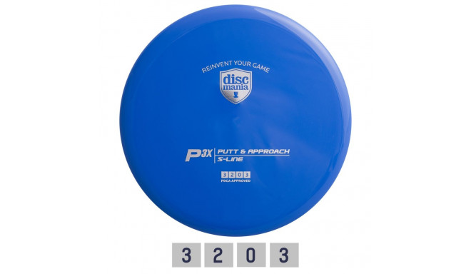 Discgolf DISCMANIA Putter S-LINE P3X blue 3/2/0/3