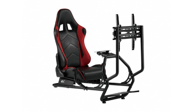 Stand with seat for racing steering wheel