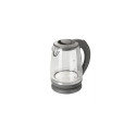 Adler | Kettle | AD 1286 | Standard | 2200 W | 2 L | Plastic/Glass | 360° rotational base | Grey/ tr