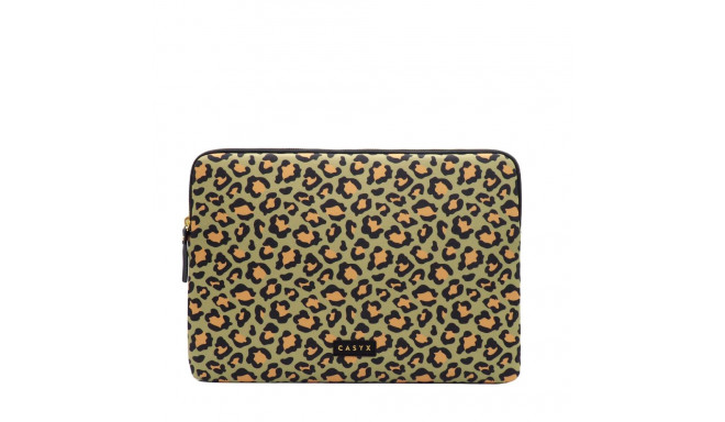 Casyx | SLVS-000005 | Casyx for MacBook | Fits up to size 13 ”/14 " | Sleeve | Olive Leopard | Water