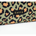 Casyx | Fits up to size 13 ”/14 " | Casyx for MacBook | SLVS-000005 | Sleeve | Olive Leopard | Water