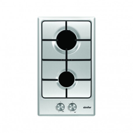 Simfer | Hob | H3.200.VGRIM | Gas | Number of burners/cooking zones 2 | Rotary knobs | Stainless ste