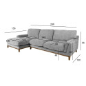 Corner sofa BASIL LC, grey