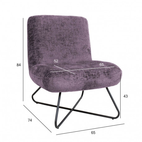 Slipper chair FARICA bordeaux