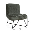 Tugitool FARICA 65x74xH84cm, samblaroheline