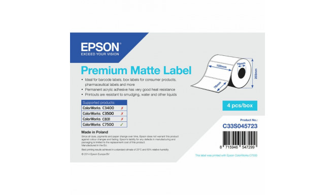 Printer Labels Epson C33S045723 White (1 Unit)