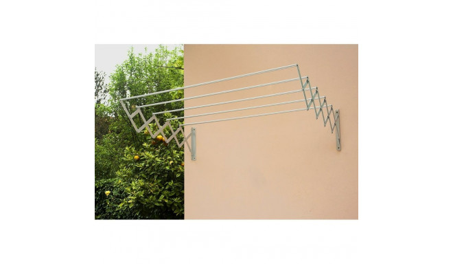 Clothes Line Retractable Wall Steel White Epoxi (80 x 70 x 23 cm)