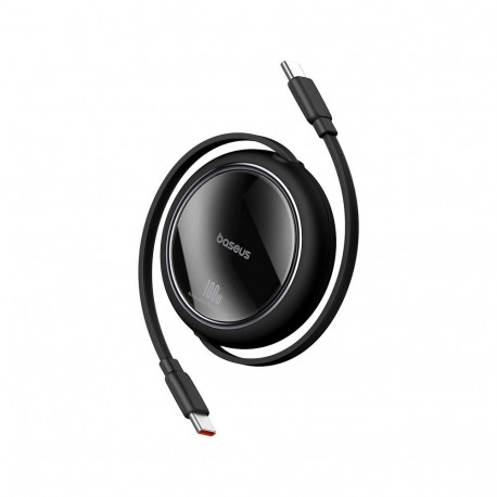 Cable USB C - USB C 100W 1m retractable black Free2Draw BASEUS