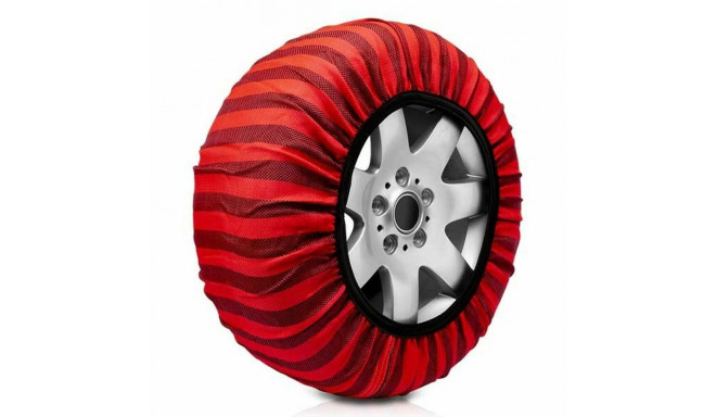 Car Snow Chains Classic Red Textile Size 62