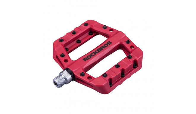 Bicycle pedals, platform, nylon Rockbros 2017-12CRD (red)