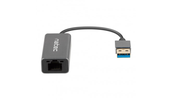 Natec Etherneti adapter, Cricket USB 3.0, USB 3.0 - RJ45, must | Natec | Etherneti adapteri võrgukaa