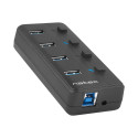Natec USB 3.0 HUB, Mantis 2, 4-Port, On/Off with AC Adapter | Natec | 4 Port Hub With USB 3.0 | Mant