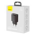 Baseus Kompaktní rychlá nabíječka USB / USB Typ C 20 W 3A Power Delivery Quick Charge 3.0 černá (CCX