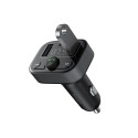 Car Bluetooth 5.0 FM Transmitter 2xUSB + USB-C, Black