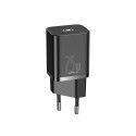 Seina kiirlaadija Super Si 25W USB-C QC3.0 PD koos USB-C 1m kaabliga, must