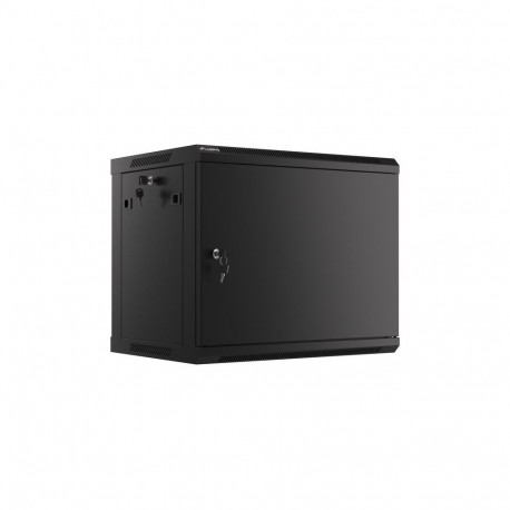 RACK CABINET 19" WALL-MOUNT 9U/600X450 FOR SELF-ASSEMBLY WITH METAL DOOR BLACK LANBERG (FLAT PACK)