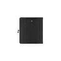 RACK CABINET 19" WALL-MOUNT 9U/600X450 FOR SELF-ASSEMBLY WITH METAL DOOR  BLACK LANBERG (FLAT PACK)
