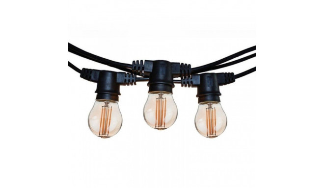 Visional 03-613 inline LED Garden Chain with 15 sockets / 15m / step 1m (without bulbs) black