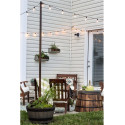 Visional 03-613 Led Garden Inline Chain E27 with 15 sockets / 15m / step 1m (no bulbs) Black