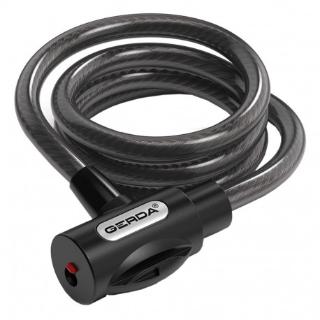 Gerda trosslukk Flex 1200/8V ümar korpus võtmekaitse, must