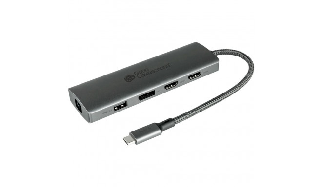 "GoodConnections HUB-C001A USB-C HUB 10-Port 2xHDMI; 1xDP; 1xUSB-C; 2xUSB 3.0; 1xUSB 2.0; 1xRJ45; 1x