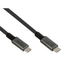 "GoodConnections USB-C 4.0 (ST-ST) 1m Anschlusskabel Textilmantel 100W 8K 30Hz Anthrazit"