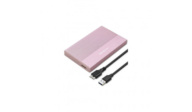 QOLTEC 52279 Enclosure / SSD HDD 2.5 drive / SATA / USB 3.0 / Super speed 5Gb/s / 2TB / Pink