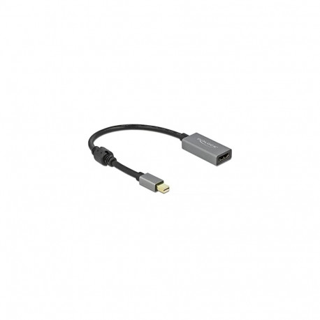 Aktiivne adapter mini DisplayPort 1.4 > HDMI 4K 60Hz (HDR) 20cm, hall/must